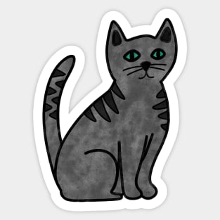 Gray Tabby Cat Sticker